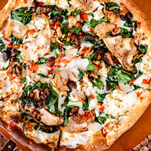 Greek Gourmet Pizza.
